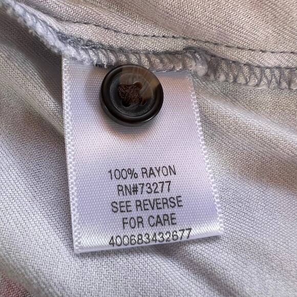 Candies Womens Crop Top Collared Button Down Tie Front Short Sleeve Floral Large - Picture 10 of 11